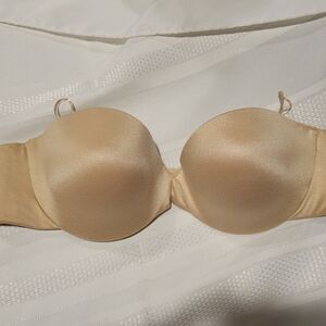 Maidenform Comfort Devotion Strapless Bra Underwire Push-Up Beige 34A SN#09417